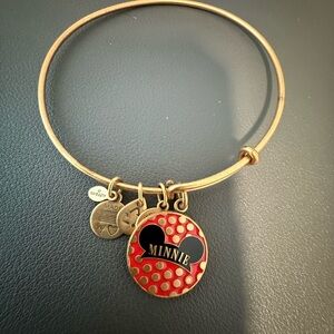 Alex and Ani Gold and Red Charm Bracelet